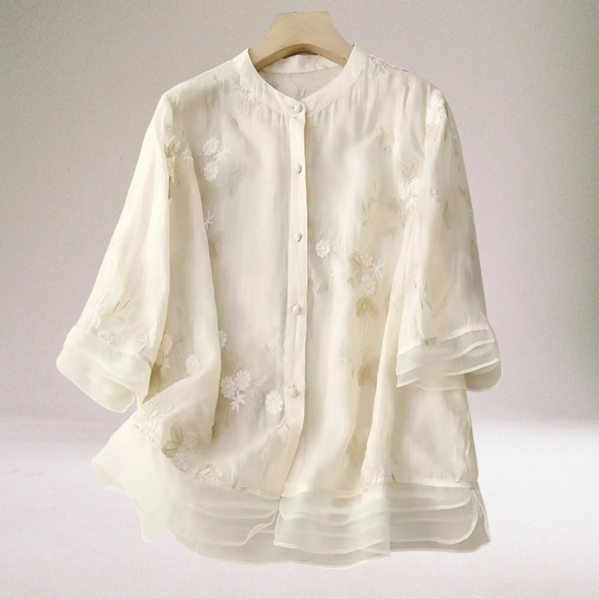 Vera Classe™ | La camicetta chic in cotone a fiori