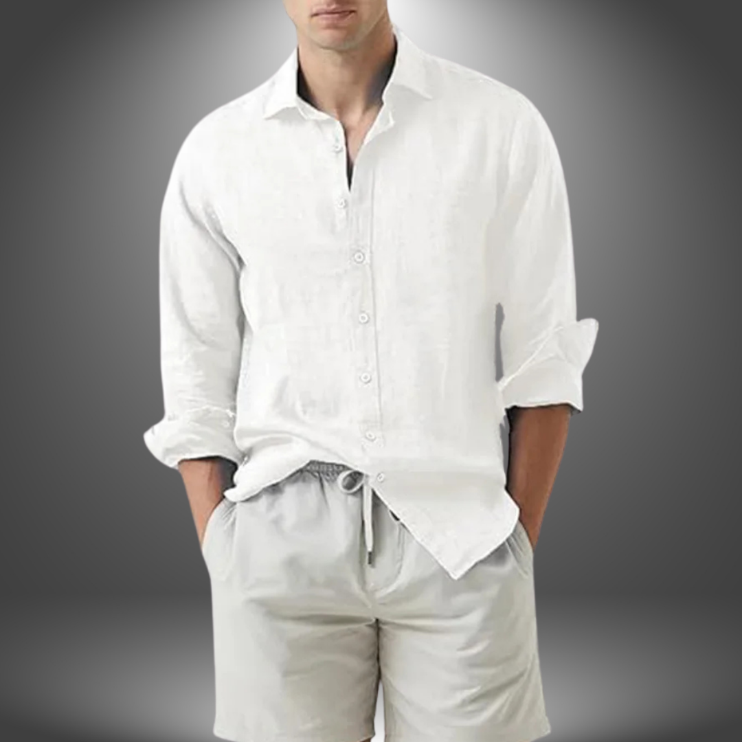 Vera Classe™ | Camicia Artigianale in Cotone e Lino