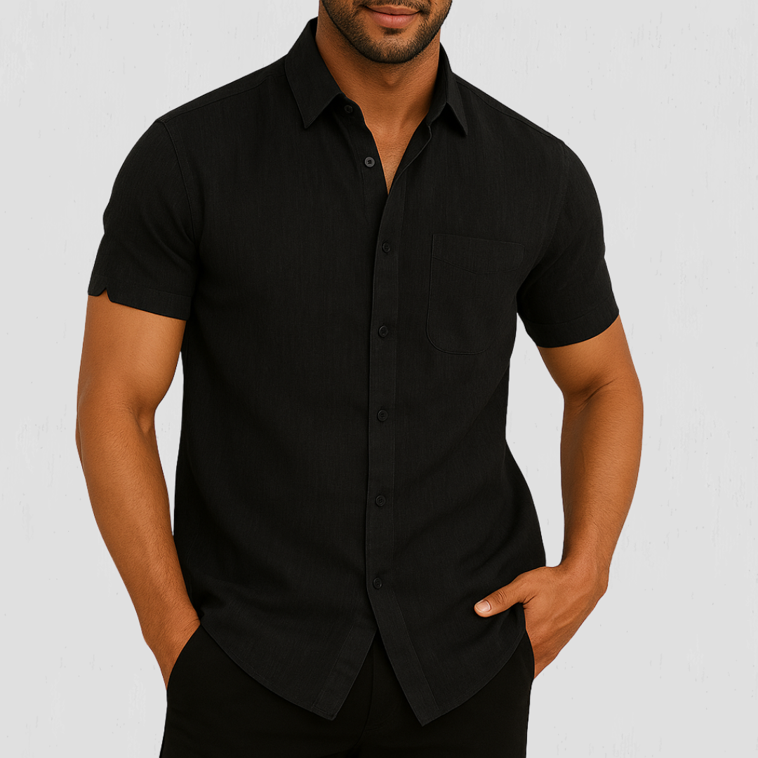 Matteo™ | Camicia da Uomo di Lusso a Maniche Corte con Spacco Distintivo sulla Manica