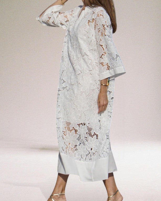 Vera Classe™ | Abito lungo in pizzo di lusso