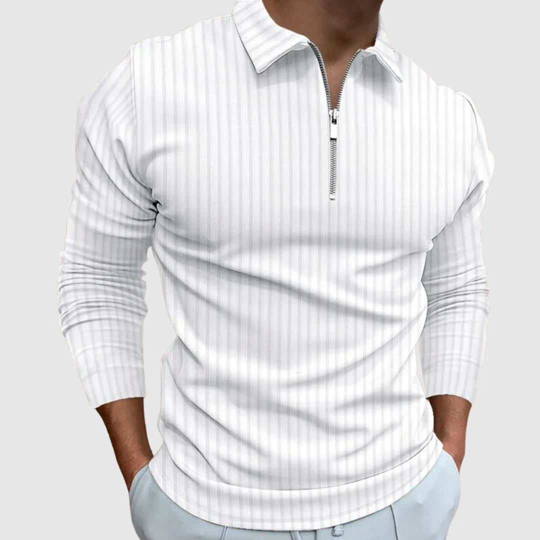 Raffaele™ | Polo a maniche lunghe con zip