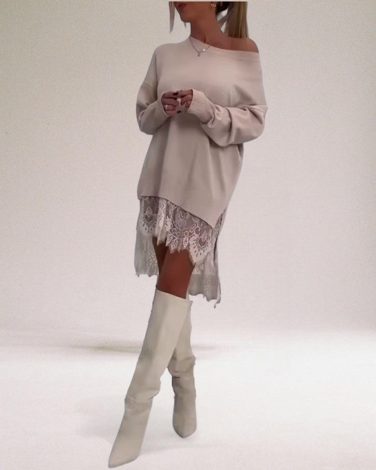 Vera Classe™ | Abito in maglia di pizzo fantasia