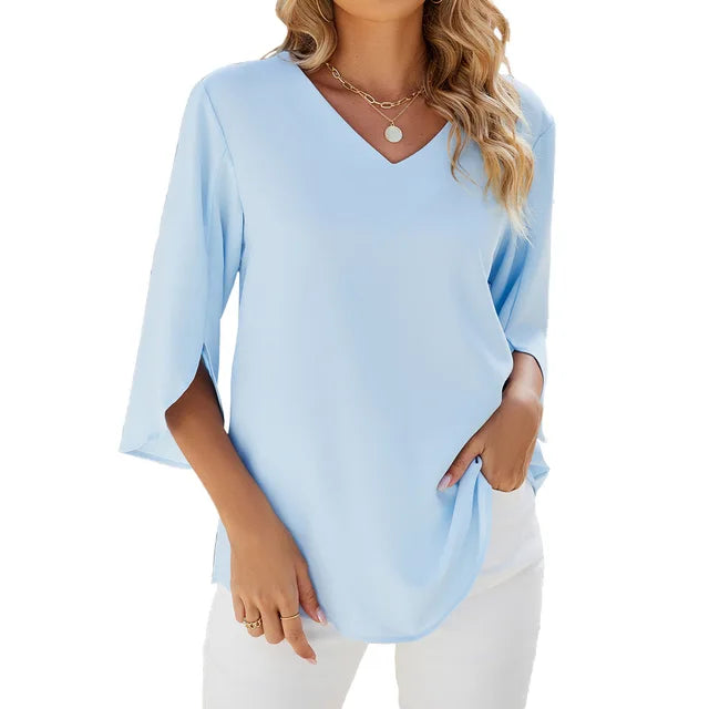 Vera Classe™ | BLUSA LEGGERA CON SCOLLO A V