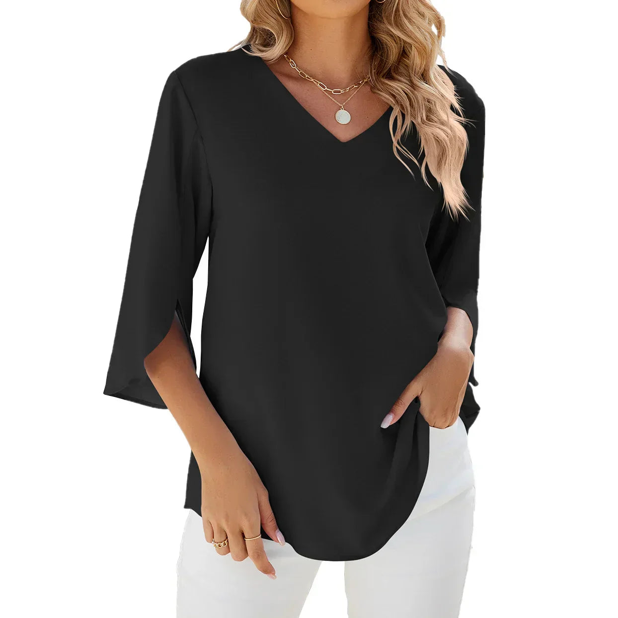 Vera Classe™ | BLUSA LEGGERA CON SCOLLO A V
