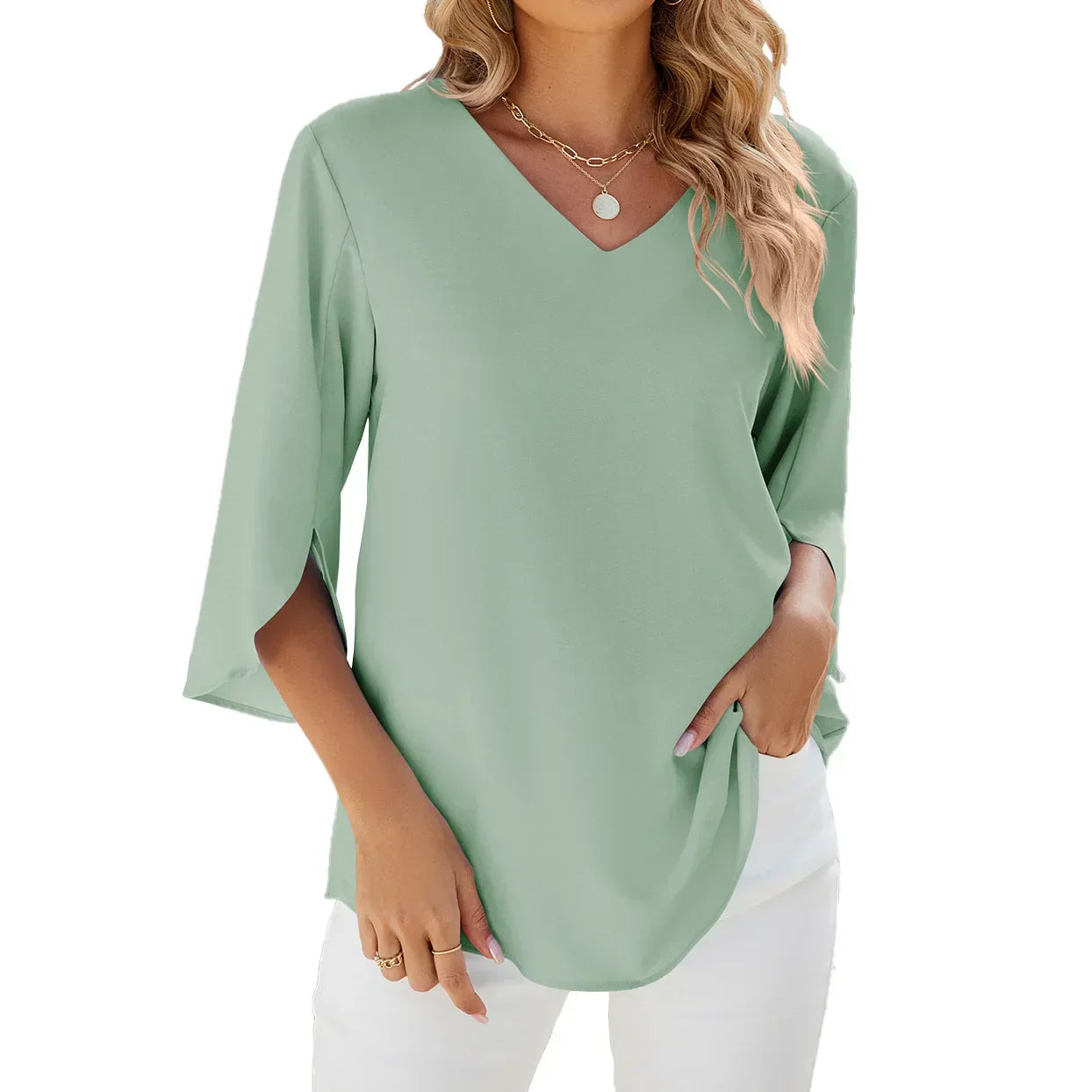 Vera Classe™ | BLUSA LEGGERA CON SCOLLO A V