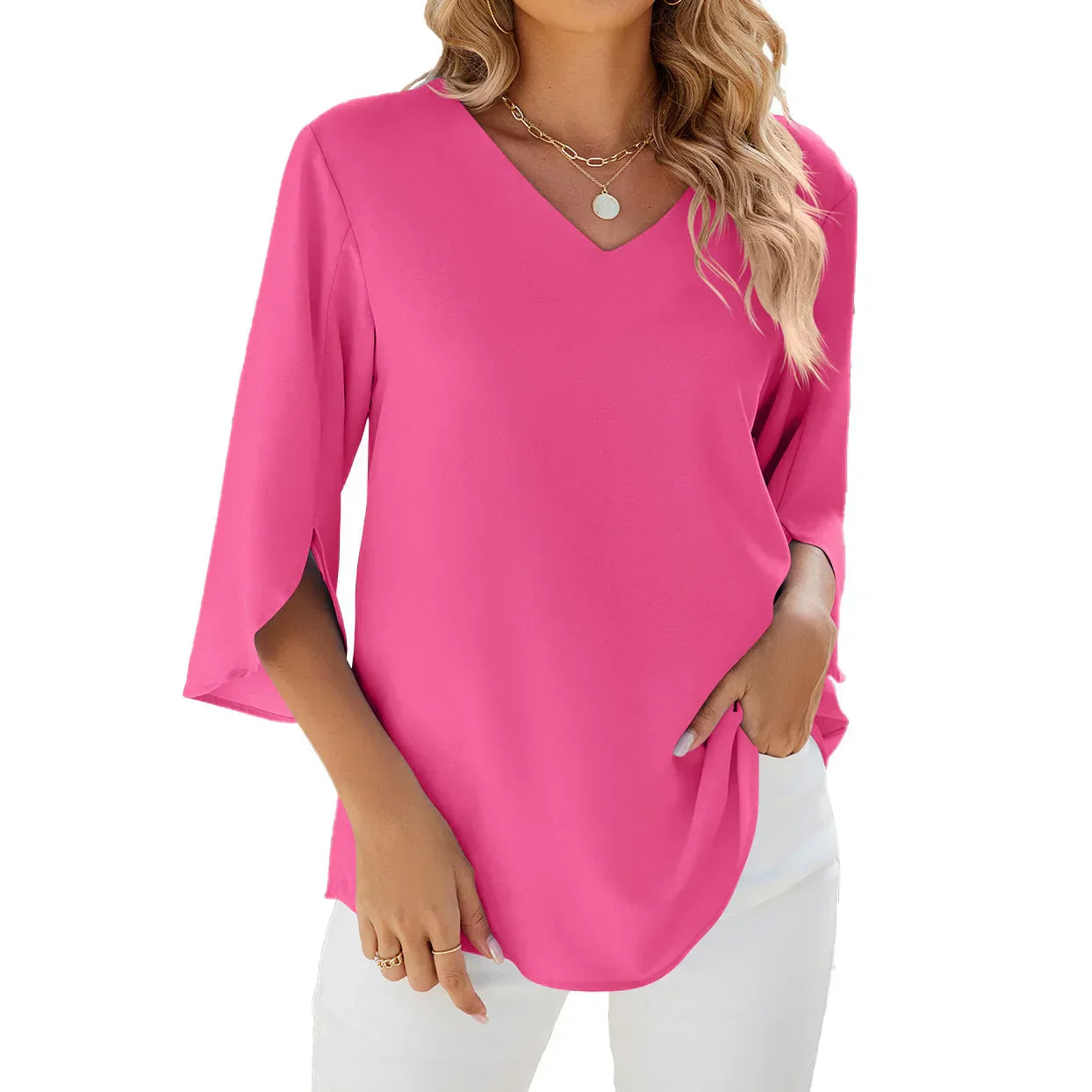 Vera Classe™ | BLUSA LEGGERA CON SCOLLO A V