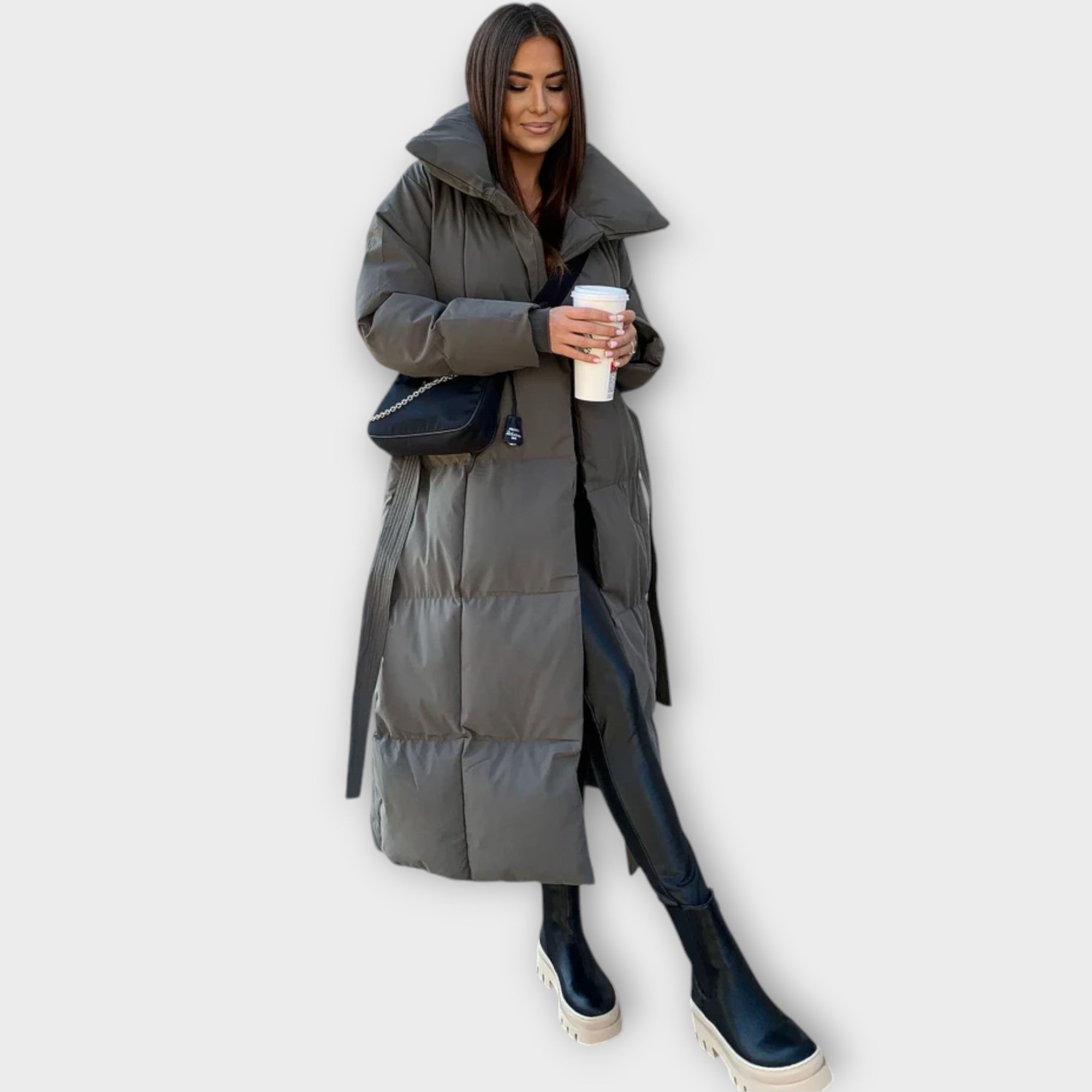 Vera Classe™ | CAPPOTTO INVERNALE LUNGO CON CINTURA