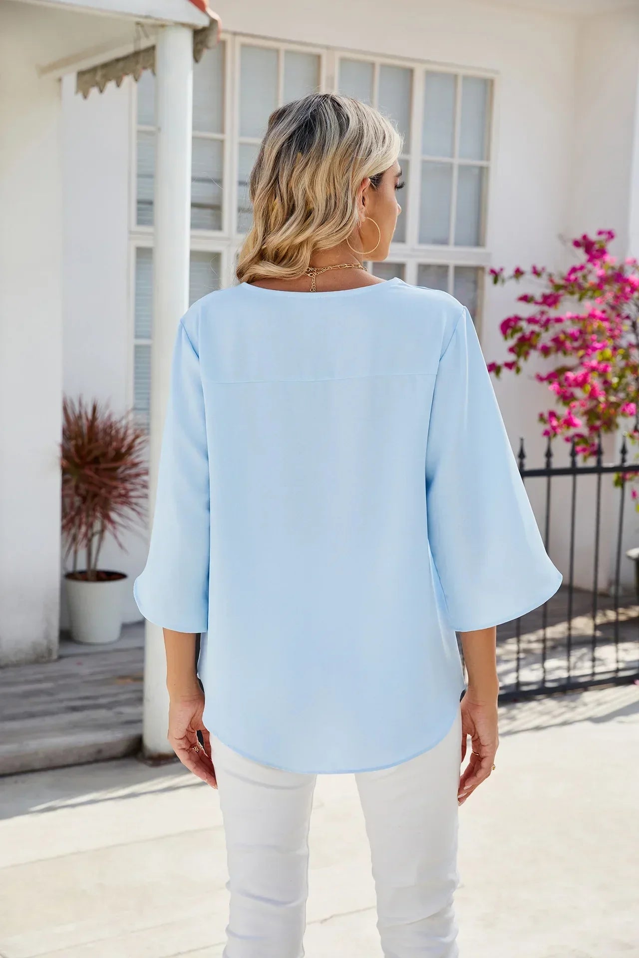 Vera Classe™ | BLUSA LEGGERA CON SCOLLO A V