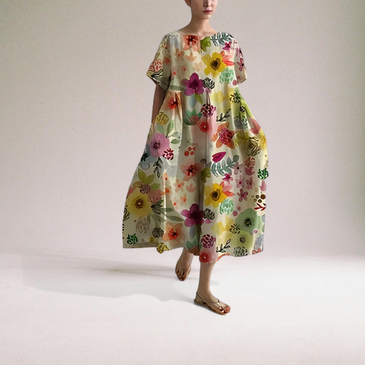 Vera Classe™ | Vestito boho floreale vibrante