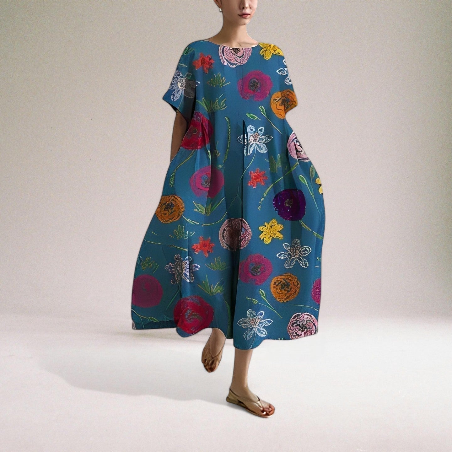 Vera Classe™ | Vestito boho floreale vibrante