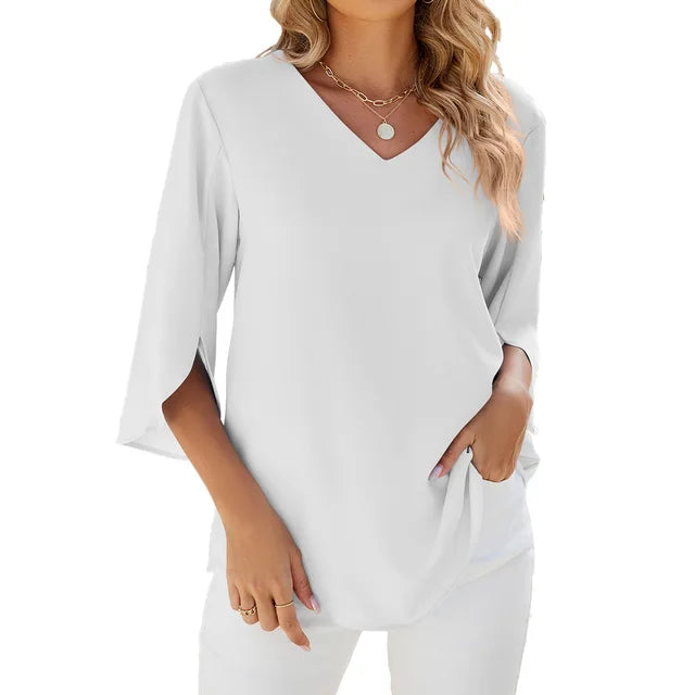 Vera Classe™ | BLUSA LEGGERA CON SCOLLO A V