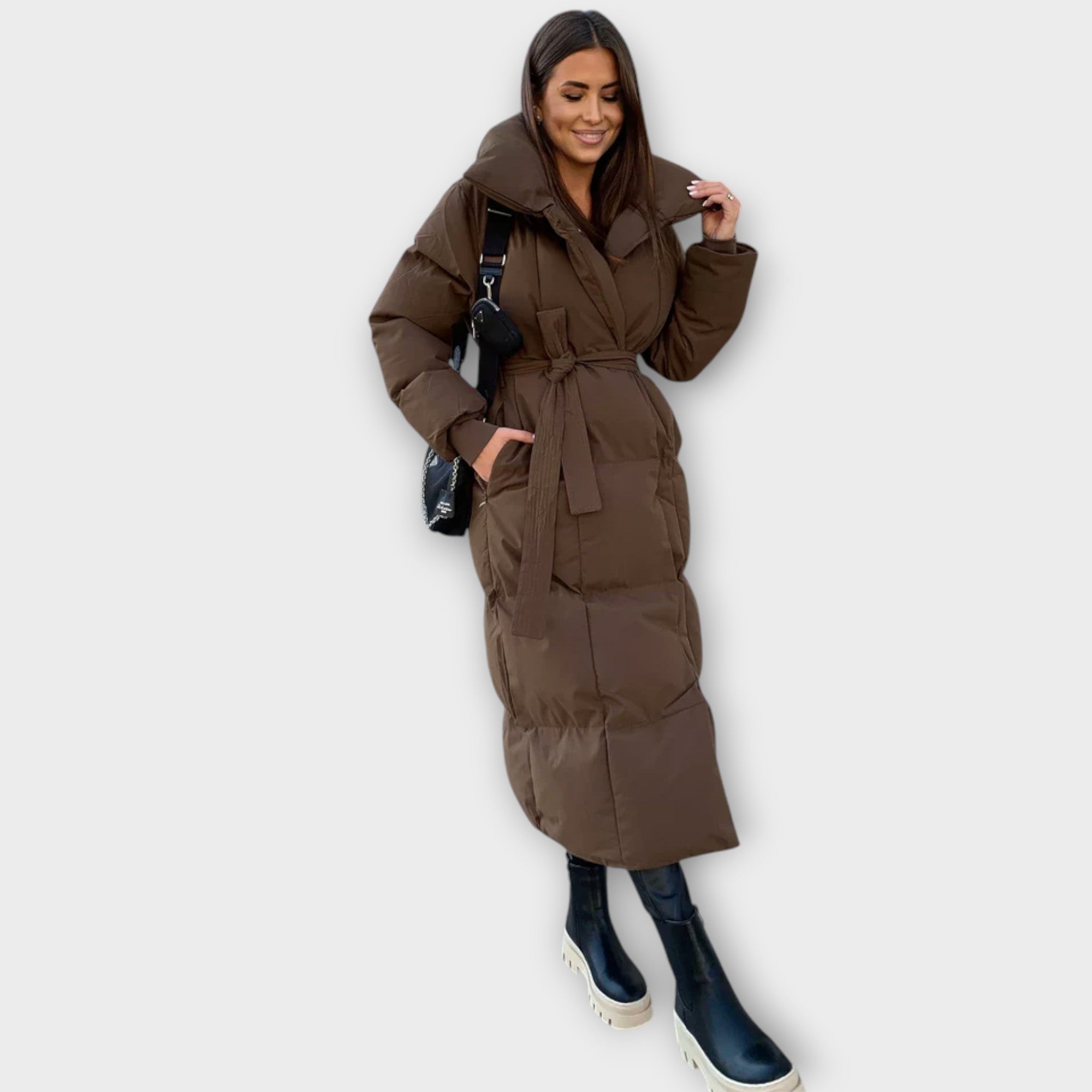 Vera Classe™ | CAPPOTTO INVERNALE LUNGO CON CINTURA